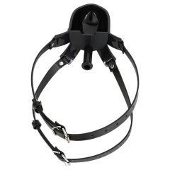 Latetobed - ball gag with drinking tube (black)