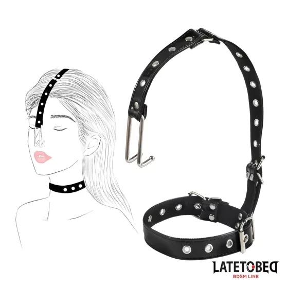 Latetobed - Collar with Nose Hook (Black)