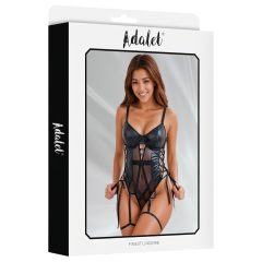 Adalet Tatiana - Sheer Glossy Black Bodysuit
