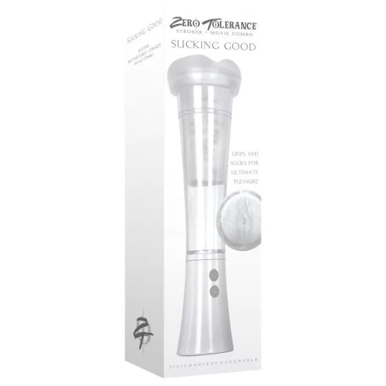 Zero Tolerance - Rechargeable Vibrating-Suction Masturbator (Clear)