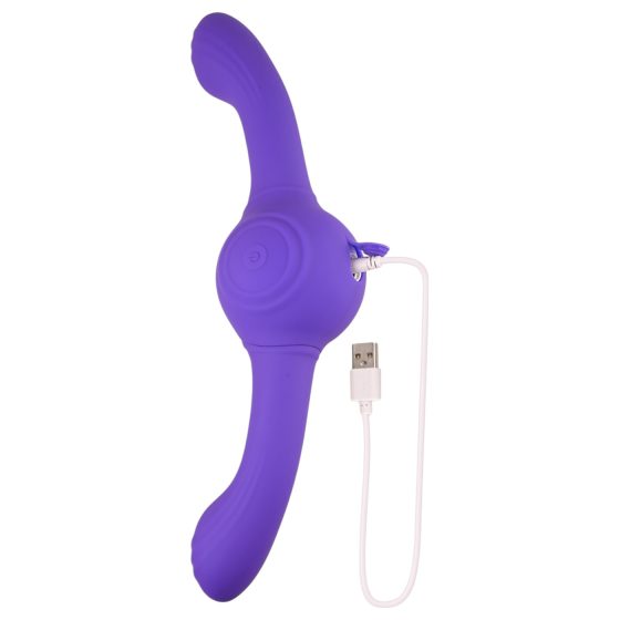 Evolved Dual Vibe - Rechargeable, Vibrating Dual Massager (Purple)