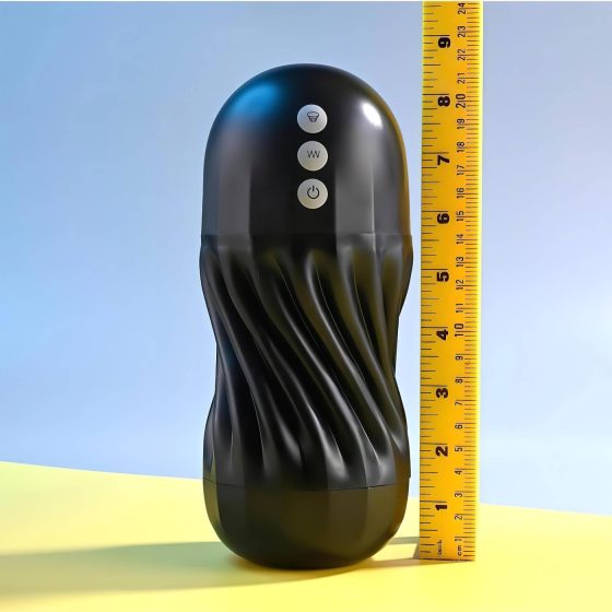 Playboy Solo Stroker - Rechargeable Suction Masturbator (Black) 