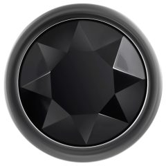   Evolved Black Gem - Metal Anal Plug Set with Black Stone (Silver)