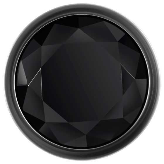 Evolved Black Gem - Metal Anal Plug Set with Black Stone (Silver)