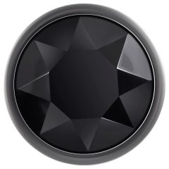   Evolved Black Gem - Metal Anal Plug Set with Black Stone (Silver)