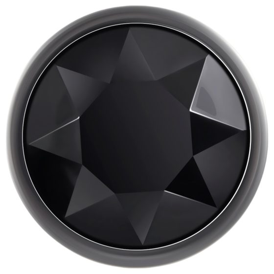 Evolved Black Gem - Metal Anal Plug Set with Black Stone (Silver)