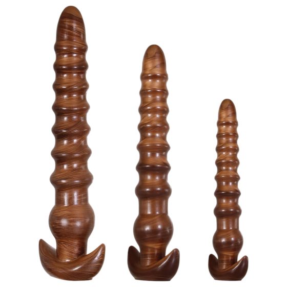 Evolved Twisted Love - Wood-Tone Anal Dildo Set