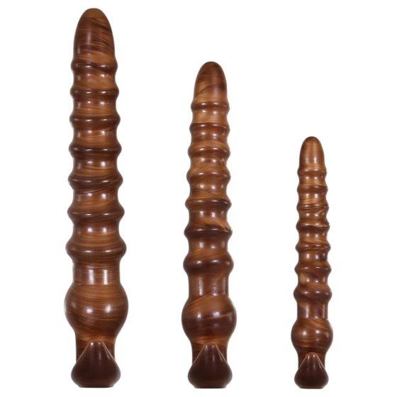 Evolved Twisted Love - Wood-Tone Anal Dildo Set