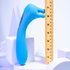   Evolved Heads or Tails - Rechargeable Dual-Ended Vibrator (Blue)