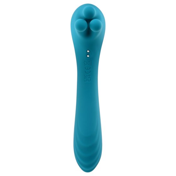 Evolved Heads or Tails - Rechargeable Dual-Ended Vibrator (Blue)