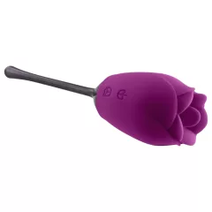   Playboy - Waterproof Rechargeable Rose Vibrator with Tongue (Purple)