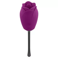   Playboy - Waterproof Rechargeable Rose Vibrator with Tongue (Purple)
