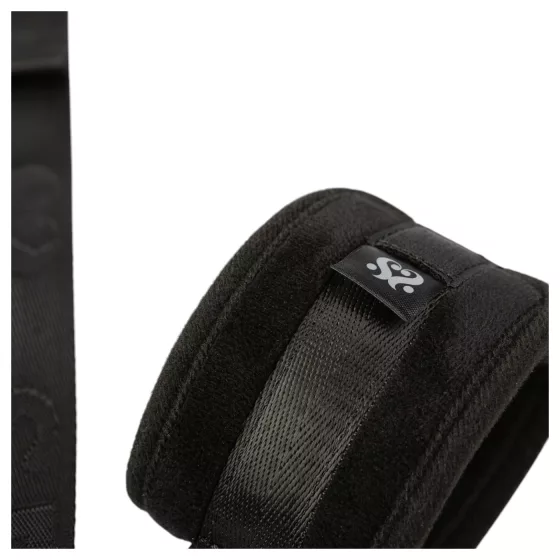 Sei Mio - Hands-Back Restraints Set with Cuffs & Collar (Black)