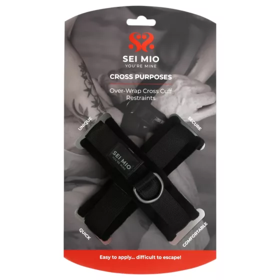 Sei Mio - Black Crossed Handcuffs