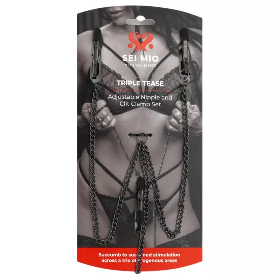 Sei Mio - Black Nipple and Intimate Pleasure Clamps