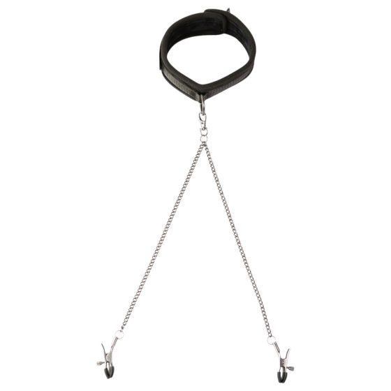 Sei Mio - Black Collar & Nipple Clamps