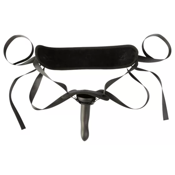 Sei Mio - strap-on dildo with harness - 15 cm (black)