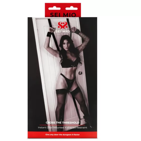 Sei Mio - Door-Mounted Bondage Cross (Black)