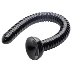 HOSED Ribbed Hose 19 - Black Suction Cup Anal Dildo