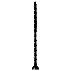 Hosed Swirl Slim Anal Snake 18 - Black Anal Dildo