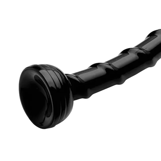 Hosed Swirl Slim Anal Snake 18 - Black Anal Dildo