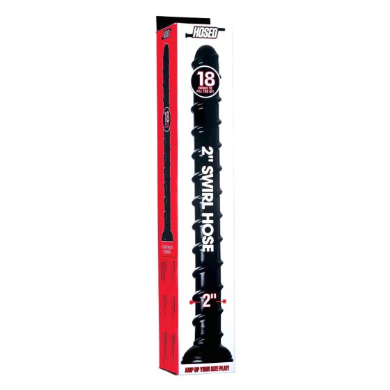 Hosed Swirl Tchick Anal Snake 18 - Black Anal Dildo