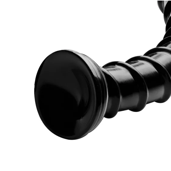 Hosed Swirl Tchick Anal Snake 18 - Black Anal Dildo