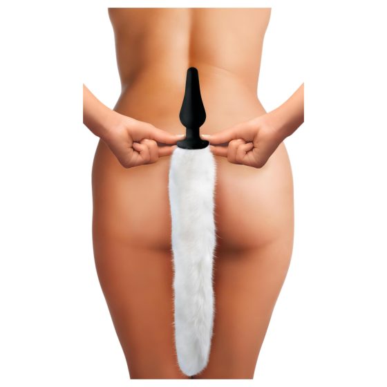 TAILZ - Fox Tail Anal Plug & Headband Set (Black & White)