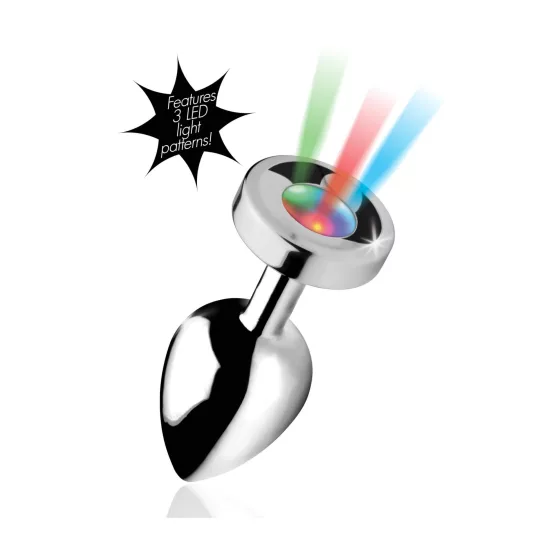 Booty Sparks - Illuminating Anal Plug - Large (Silver)