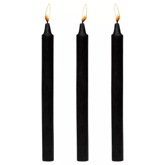 Dark Dippers Fetish - paraffin body candle set (black, 3 pcs)