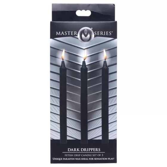 Dark Dippers Fetish - paraffin body candle set (black, 3 pcs)