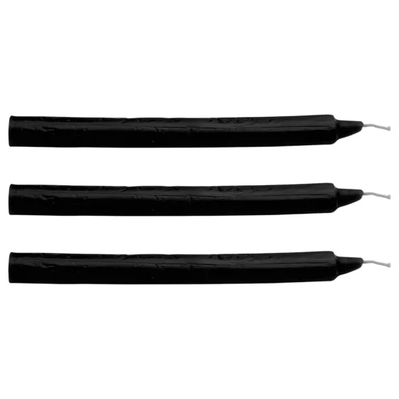 Dark Dippers Fetish - paraffin body candle set (black, 3 pcs)