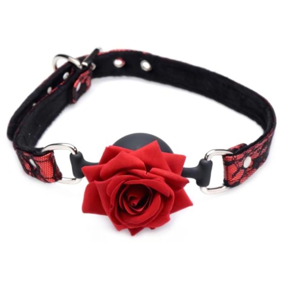 Master Series - Rose Silicone Ball Gag (Red)