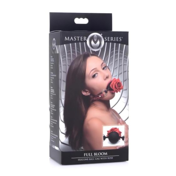 Master Series - Rose Silicone Ball Gag (Red)
