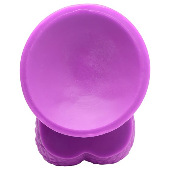 XR Brands POP - suction cup dildo with balls - 19 cm (purple)