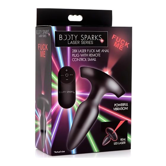 Booty Sparks Laser - Rechargeable Remote Control Anal Vibrator (Black)