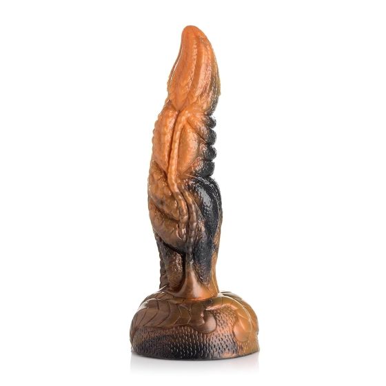 Creature Cocks Ravager - Textured Silicone Dildo - 8 (Orange)"