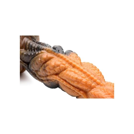 Creature Cocks Ravager - Textured Silicone Dildo - 8 (Orange)"