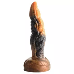   Creature Cocks Ravager - Textured Silicone Dildo - 8 (Orange)"