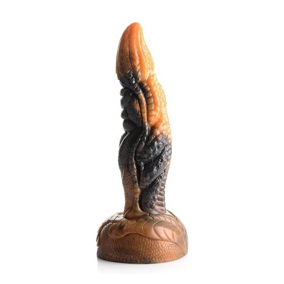 Creature Cocks Ravager - Textured Silicone Dildo - 8 (Orange)"