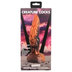   Creature Cocks Ravager - Textured Silicone Dildo - 8 (Orange)"