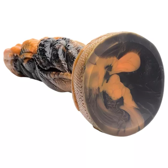 Creature Cocks Ravager - Textured Silicone Dildo - 8 (Orange)"