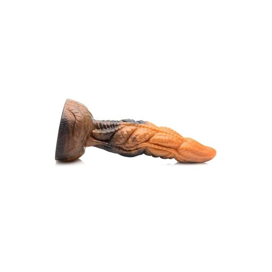 Creature Cocks Ravager - Textured Silicone Dildo - 8 (Orange)"