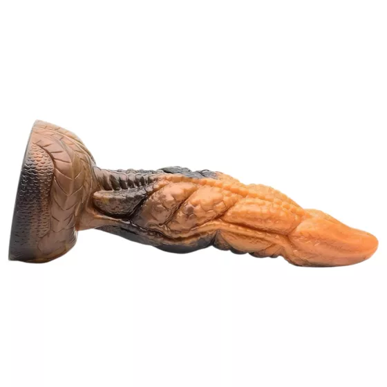 Creature Cocks Ravager - Textured Silicone Dildo - 8 (Orange)"