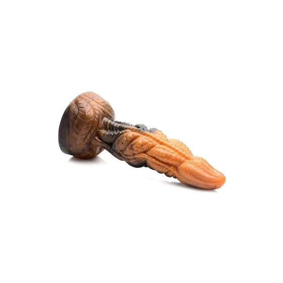 Creature Cocks Ravager - Textured Silicone Dildo - 8 (Orange)"