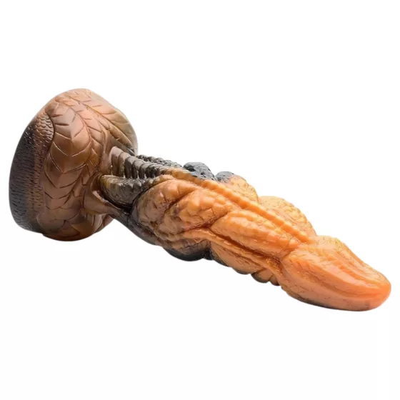 Creature Cocks Ravager - Textured Silicone Dildo - 8 (Orange)"