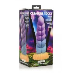   Creature Cocks Mystique - unicorn silicone dildo - 21cm (purple-yellow)