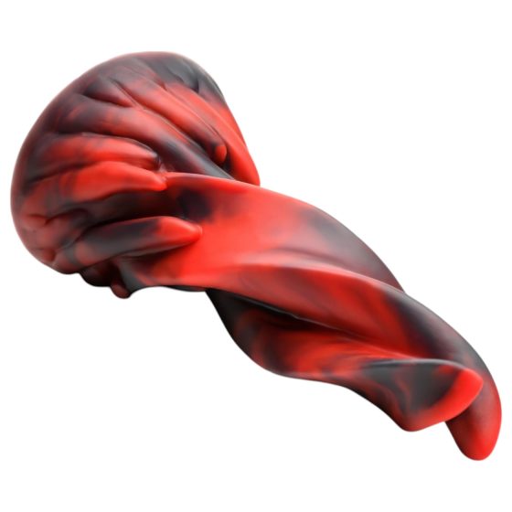 Creature Cocks Hell Kiss - Twisted Silicone Dildo - 19cm (Red)