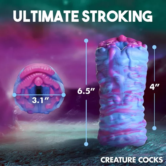 Creature Cocks Cyclone - silicone alien masturbator (purple-pink)