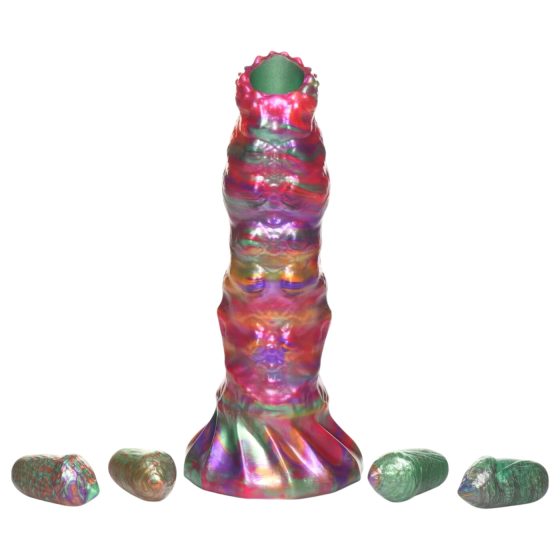 Rainbow Alien Larva Dildo - Exotic Pleasure Experience